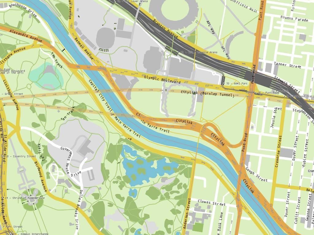 Yarra trail 지도