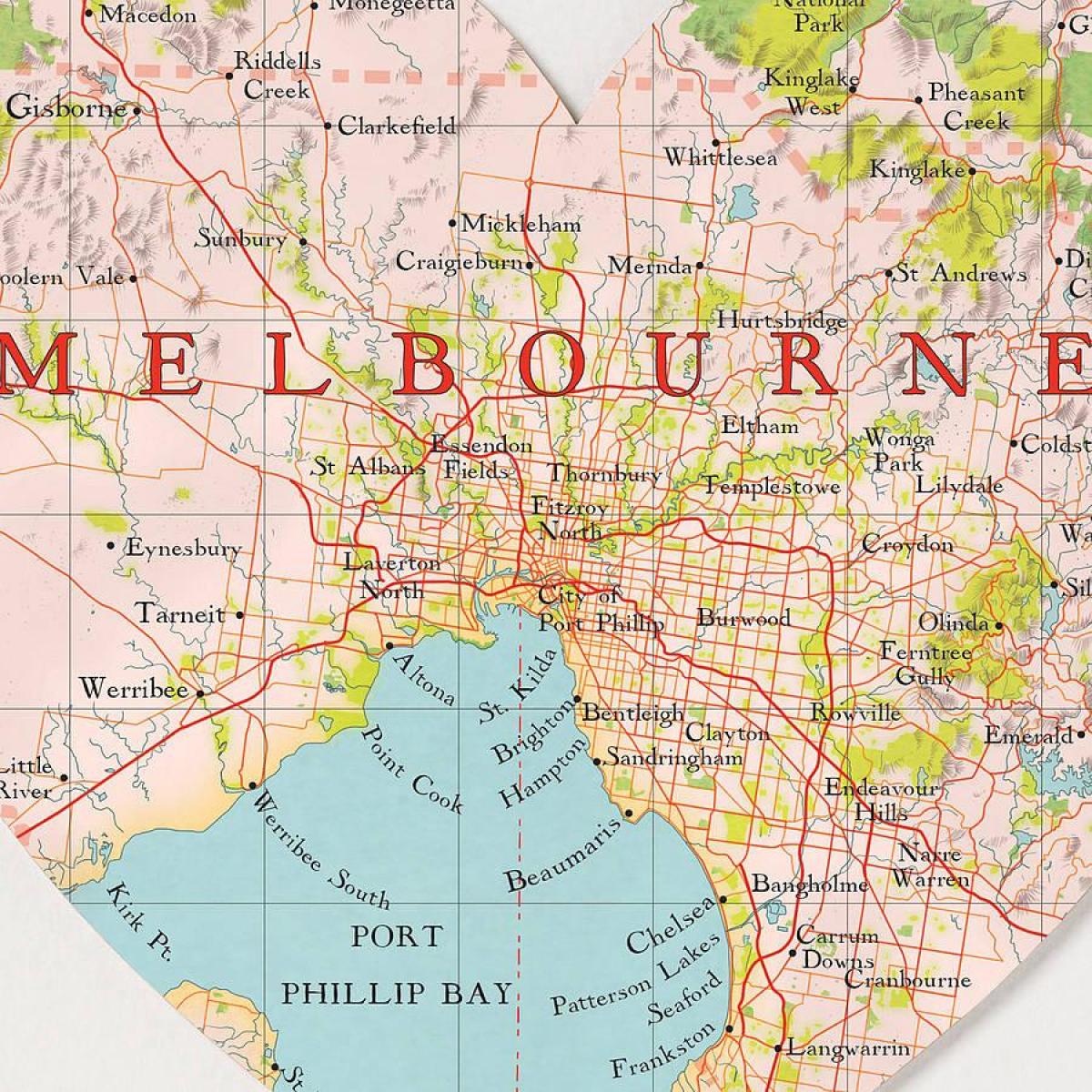 멜버른 세계 지도