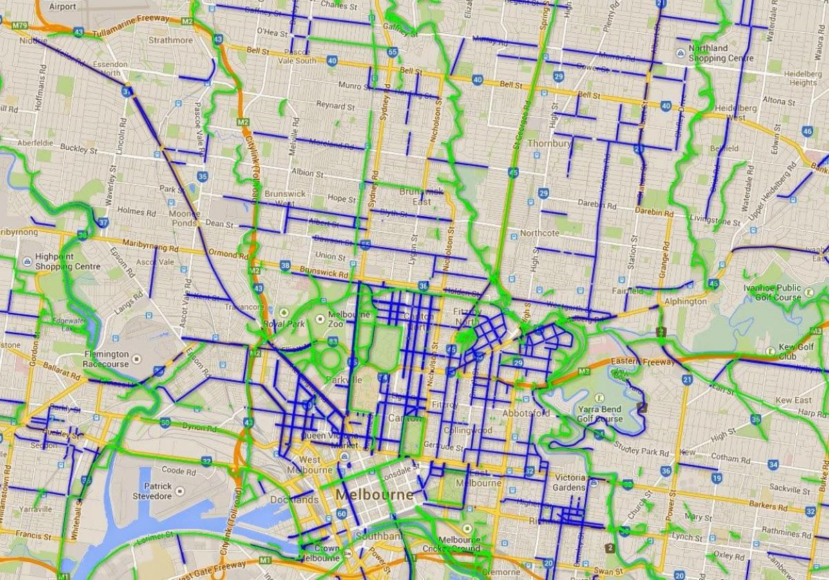 멜버른 자전거를 지도