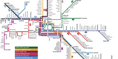 Metro 지도 멜버른