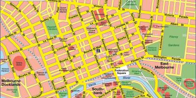 멜버른의 도시 지도
