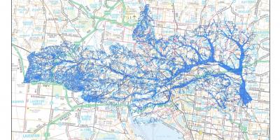 지도 멜버른의 홍수